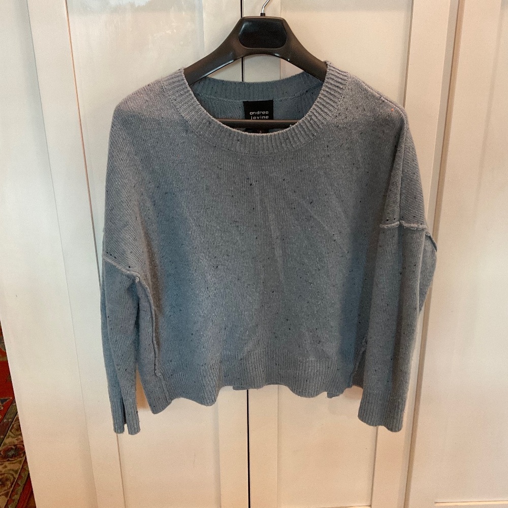 Andrea jovine teal sweater size small heathered